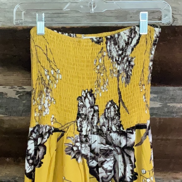 Floral Yellow tube top Maxi Dress - Picture 2 of 8